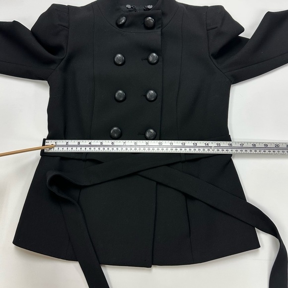 Robert Rodriguez double breasted sharp shoulder belted jacket Size 4 jersey - Picture 11 of 14